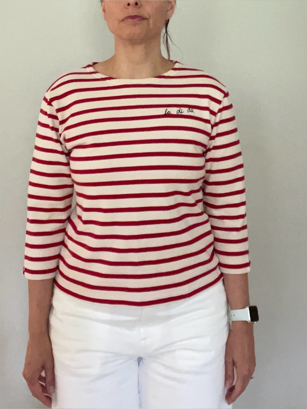 Madewell x Armor Lux Stripe Tee with Embroidered Expression